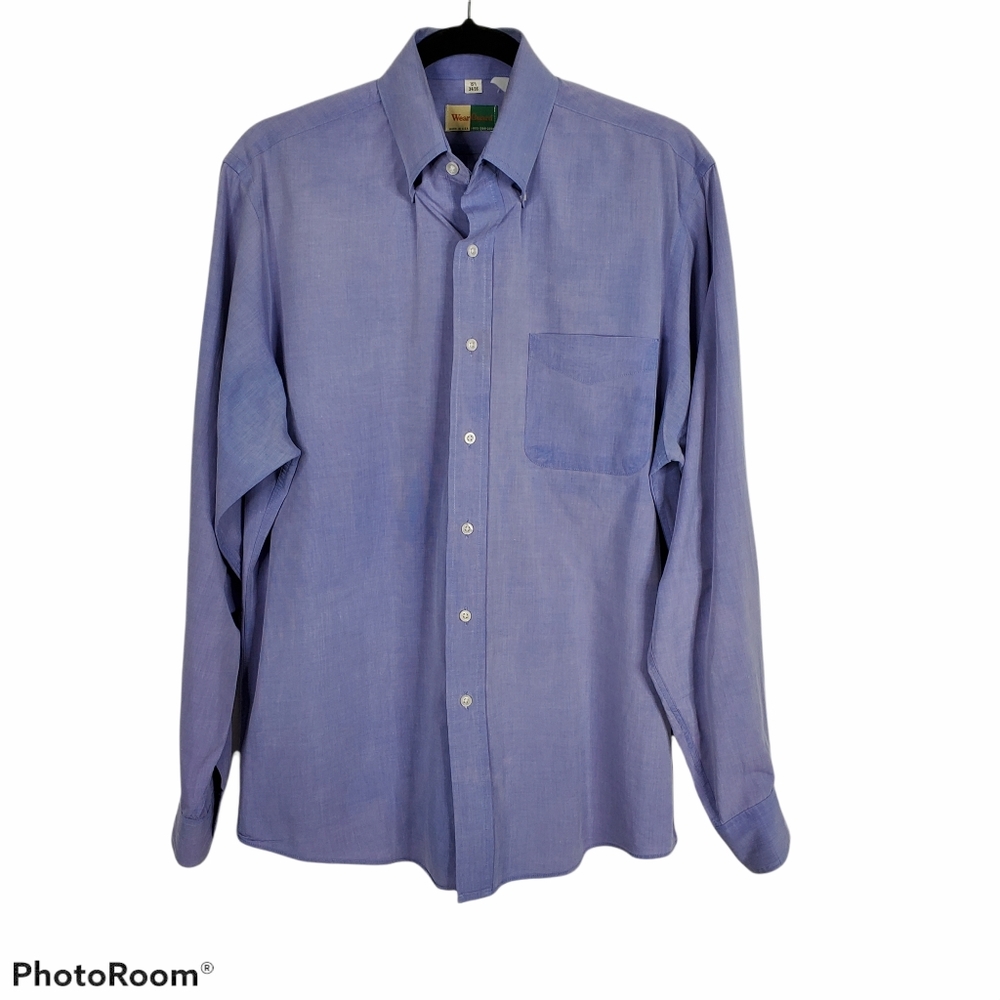 *Wear Guard Blue Men's Button Down Dress Shirt Size 15.5 34/35
